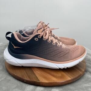 Hoka One One Hupana EM Shoes Womens Size 7.5 Pink Black Athletic Running 1099737